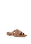 Oh My Sandals Woven Leather Mule Sandals, Taupe