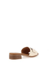 Oh My Sandals Leather Low Heel Mule Sandals, Champagne