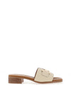 Oh My Sandals Leather Low Heel Mule Sandals, Ice