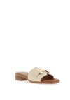 Oh My Sandals Leather Low Heel Mule Sandals, Ice