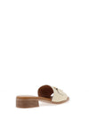 Oh My Sandals Leather Low Heel Mule Sandals, Ice