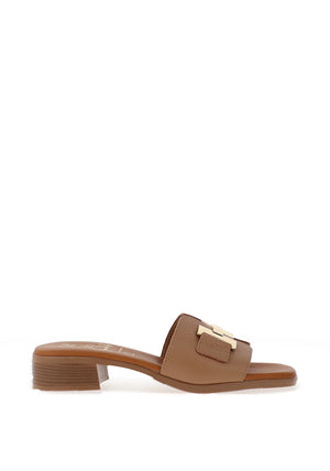 Oh My Sandals Low Heel Mule Sandals, Taupe