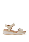 Oh My Sandals Pebbled Leather Sandals, Natural