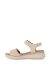Oh My Sandals Pebbled Leather Sandals, Natural