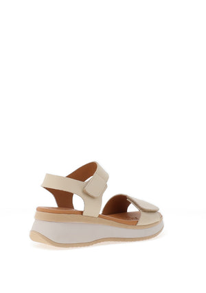 Oh My Sandals Pebbled Leather Sandals, Natural