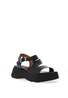 Oh My Sandals Leather Multi Platform Strap Sandals, Black