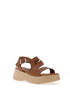 Oh My Sandals Leather Multi Platform Strap Sandals, Brown