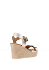 Oh My Sandals Woven Wedge Sandals, Champagne