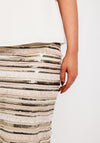 Olimara Sequin Fringe Detailed Midi Skirt, Gold