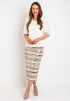 Olimara Cutout Bow Back Detail Blouse, Cream