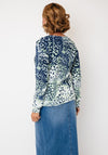Olsen Animal Print With Rhinestone Detail Jumper, Green Multi