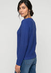 Olsen Knitted Textured Top, Blue