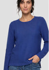 Olsen Knitted Textured Top, Blue
