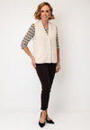 Olsen Textured Button Up Gilet, Cream