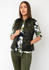 Olsen Quilted Zip Up Gilet, Army Green