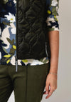 Olsen Quilted Zip Up Gilet, Army Green