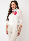 Olsen Leaf Print Scarf, Multi Coloured