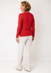 Olsen Textured Knitted Top, Orange