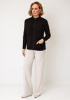 Olsen Textured High Neck Jacket, Brown