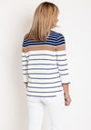 Olsen Henny Striped Jumper, Night Blue