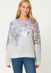 Olsen Sequin Cotton Jumper, White