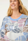 Olsen Sequin Cotton Jumper, White