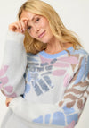 Olsen Sequin Cotton Jumper, White