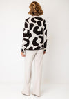 Olsen Animal Print Knitted Jumper, Beige Multi