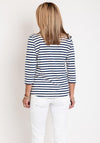 Olsen Hannah Striped Top, Night Blue