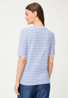 Olsen Striped with Floral Print Top, Blue Multi