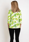 Olsen Edda Leaf Print T-Shirt, Citron