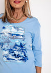 Olsen Placement Print Top, Blue
