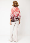 Olsen Leaf Print Top, Orange Multi