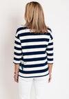 Olsen Cora Waffle Knit Jersey Top, Night Blue