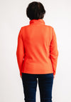 Olsen Mix Fabric Chevron Zip Jacket, Orange