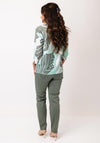 Olsen Botanical Print Top, Green