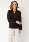 Olsen Half Zip Relaxed Sweatshirt, Brown