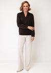 Olsen Half Zip Relaxed Sweatshirt, Brown