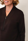 Olsen Half Zip Relaxed Sweatshirt, Brown