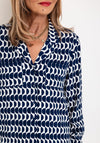 Olsen Geometric Printed Shirt, Night Blue