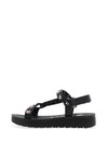 OMG Pletena Stud Side T Bar Sandals, Ink Stud