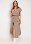 One Life Marion Wrap Maxi Dress, Taupe