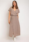 One Life Marion Wrap Maxi Dress, Taupe