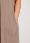 One Life Fiji Cotton Aline Midi Dress, Taupe
