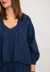 One Life Rosalind Cotton Hoodie, Neptune