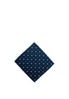 One Varones Anchor Print Pocket Square, Navy