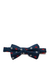 One Varones Boys Helm and Crab Print Bow Tie, Navy