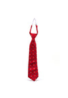 One Varones Boys Helm and Crab Print Tie, Red