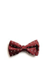 One Varones Boys Bow Tie and Pocket Square Set, Wine