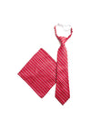 One Varones Boys Tie and Pocket Square Set, Red